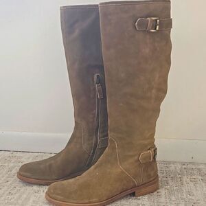 Garnet Hill | Suede Leather Tall Riding Boots
